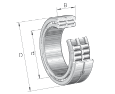 Cylindrical roller bearings SL0149, locating bearing, double row, full complement cylindrical roller set, dimension series 49